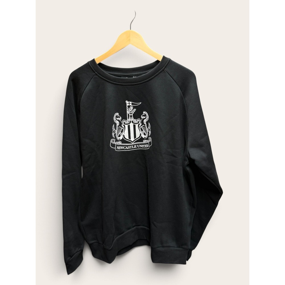 Newcastle United FC Mens Raglan Sweatshirt Black 3XL Official Merchandise SA6031